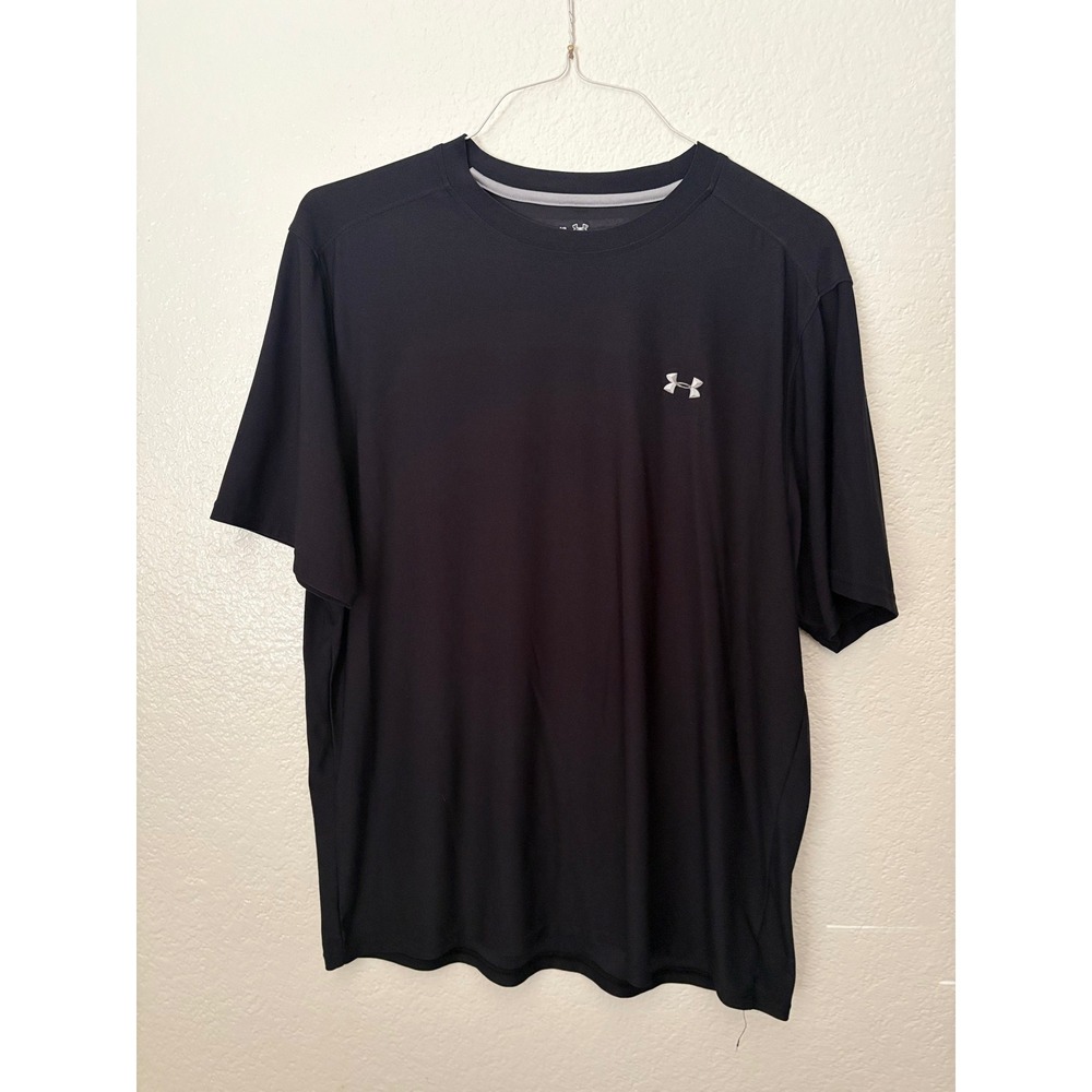 Under Armour Heatgear Black TShirt Athletic Performance Training Gym Workout